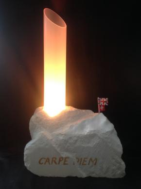 Alpine Dawn, sculpture with ambiance light