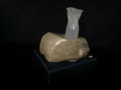 Spouting Whale, sculpture with ambiance light